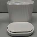 ELPHECO Automatic Motion Sensor Trash Can - 2 Gallon Slimline for Bathroom, Bedroom, Kitchen, Office - White with Gold Trim