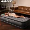 JUITOY Twin Air Mattress with Built in Pump, 18" Upgraded One-Touch Inflatable Airbed for Home, Camping Guests, Portable Blow Up Mattress, 440lbs Capacity