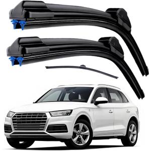 Dual Rubber Blade Windshield Wipers for Audi Q5 2018 2019 2020 2021 2022 2023 2024 2025 / Q3 2015-2018 Replacement Wiper Blades with Rear 24"+20"+15inch (For 2018-2025 Audi Q5)