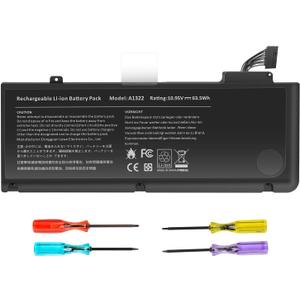 TREE.NB A1322 A1278 Laptop Battery for MacBook Pro 13 inch [2009 2010 2011 2012 Version]not for A1278 [2008 Version], 63.5Wh 10.95V Lithium Ion Battery
