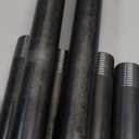 GeilSpace 6 Pack 1/2"  14" Heavy Duty Pre-Cut Grey Metal Pipe, Industrial Steel Fits Standard Half Inch Threaded Pipes and Fittings - Vintage DIY Industrial Shelving (1/2"  14", Grey) (Gray)