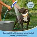 Dog Shower Attachment, Rubber Dog Grooming Bath Brush for Long & Short Haired Dogs and Cats, Pet Hair Scrubber For Washing, Deshedding, Massage, Stainless Steel Shower Hose