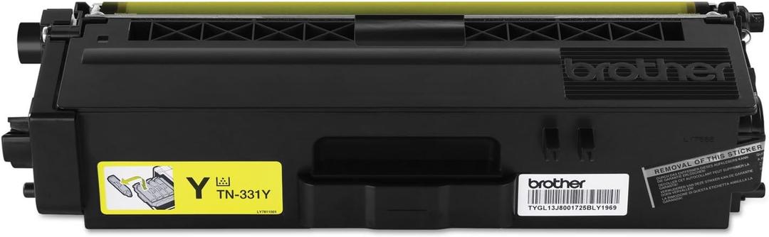 Brother Genuine Standard Yield Toner Cartridge, TN331Y, Replacement Yellow Toner, Page Yield Up to 1,500 Pages, Amazon Dash Replenishment Cartridge, TN331