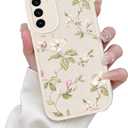 Designed for Samsung Galaxy A15 5G Case with Cute Floral Flower Design Women Girls Soft TPU Bumper Protective Leather Shockproof Case