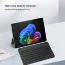 Bluetooth Keyboard Compatible with iPad 10th Generation, Rechargeable Portable 10 inch Wireless Keyboard for iPhone, iPad mini, Samsung Tablets Keyboards Ultra-Slim, Travel Office Computer Accessories (Black)