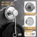 Large Suction Cup Hooks, Heavy Duty 15lb Holds Towel & Robe, No-Drill Shower Bathroom Hooks for Tile Wall Glass Mirror, Mounts on Smooth Non-Porous Surfaces (2 Pack, Chrome Polished)