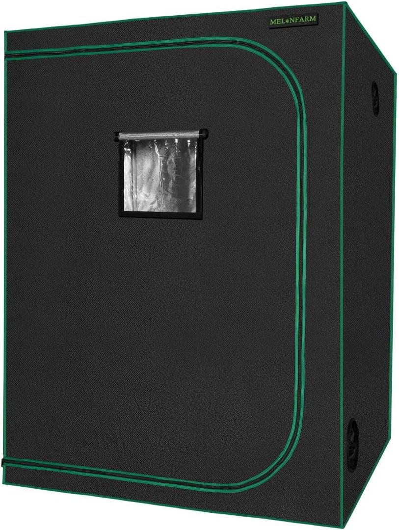 57"x57"x80'' Grow Tent, High Reflective 600D Diamond Mylar Canvas with Observation Window and Floor Tray for Hydroponic Indoor Plant Growing
