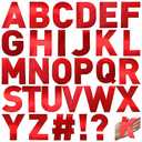 Panelee 145 Pieces 20 Sheets Large Letter Stickers 4 Inch Big Font Alphabet Letter Stickers Self Adhesive for Classroom Window Door Home Decor Mailbox Sign(Red)