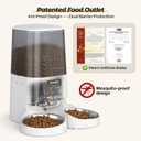 Automatic Cat Feeder with App Control, 5L Food Dispenser for 2 Cats, 2.4/5G WiFi, Dual Power, Programmable Portions, Anti-Jam & Fresh-Lock, Stainless Steel Bowls, Easy to Clean