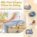 AOSSA BBL Pillow After Surgery for Sleeping Sitting, Booty Butt Pillows, Brazilian Butt Lift Post Surgery Recovery, Driving Donut Pillow, Foam Seat Support Hip Cushion for Chair Bed BBL Wedge Pillow