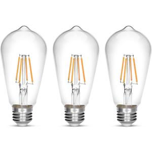 LED Edison Bulb,Antique 40W Vintage Bulb,E26 Non Dimmable Led Bulb 450 Lumens 2700K, Warm White, Pack of 3