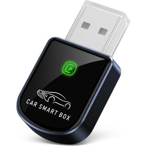 Wireless Carplay Adapter for iPhone Latest Upgrade, Tiny Bluetooth Dongle Convert Wired to Wireless for Apple Car Play Plug & Play, Zero-Lag Auto-Connect GPS Works With 2016+ Cars (Jet Black)