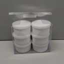 Koluti 8oz Nonstick Silicone Ramekins with Lids, 6-Pack Oven Safe Creme Brulee Baking Bowls Souffle Pudding Cups, Ice Cream Dessert Snack Food Storage Contianer, BPA Free, Freezer & Dishwasher Safe (White)