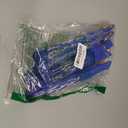 Pack Of 5 Handheld Chinese Folding Fan Lace Hand Fans for Women Foldable Bulk for Party Wedding Church Dancing (Blue)