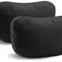 2Pcs Car Neck Pillows for headrests,for Travel Interior Accessories and Suede Support Head Pillows，Balance Neck Pillow Designed to Relieve Neck Pain and Muscle Tension.(Black)