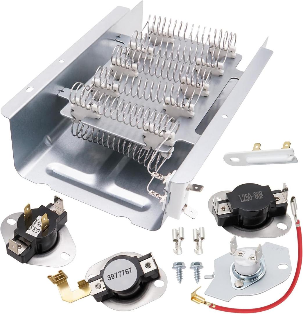 Dryer Heating Element Kit Compatible With May-tag MED5740TQ0 MED4500MW0 MED5600TQ0 MED5700TQ0 MED5640TQ0 MED5570TQ0 MED5770TQ0 MED5800TW0 MED5820TW0 MED5840TW0 MED5870TW0 MED5620TQ0 MED5630TQ0