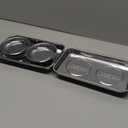 HORUSDY 4-Piece Large Magnetic Parts Tray Set, Stainless Steel Heavy Duty 9.5" W x 5.5''L Square and 4.5" Round Magnetic Trays Tools Parts Tray