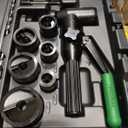 Greenlee 7906SB 8-Ton Hydraulic Knockout Punch Kit with Quick Draw 90 Knockout Driver, 1/2" to 2" Slug-Buster Punches, Dies, and Short Hydraulic Draw Studs