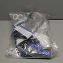 Nkzply 4 Pcs Blue Shower Curtain Black Bathroom Sets with Shower Curtain and Rugs Grey Modern Striped Shower Curtain Set White Bathroom Rugs Set Bathroom Decor Toilet Lid Cover Hooks