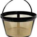 2-PACK Gold Reusable 8-12 Cup Basket Coffee Filter for Mr. Coffee Coffee Makers and Black & Decker Coffee Maker