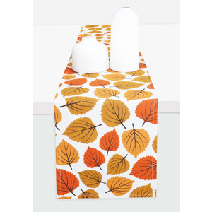 PurpleEssences Maple Leaves Fall Table Runner, 14x90-in Autumn Table Runner for Fall Outdoor & Indoor Party, Thanksgiving Table Runners for Kitchen Dining Table, Amber