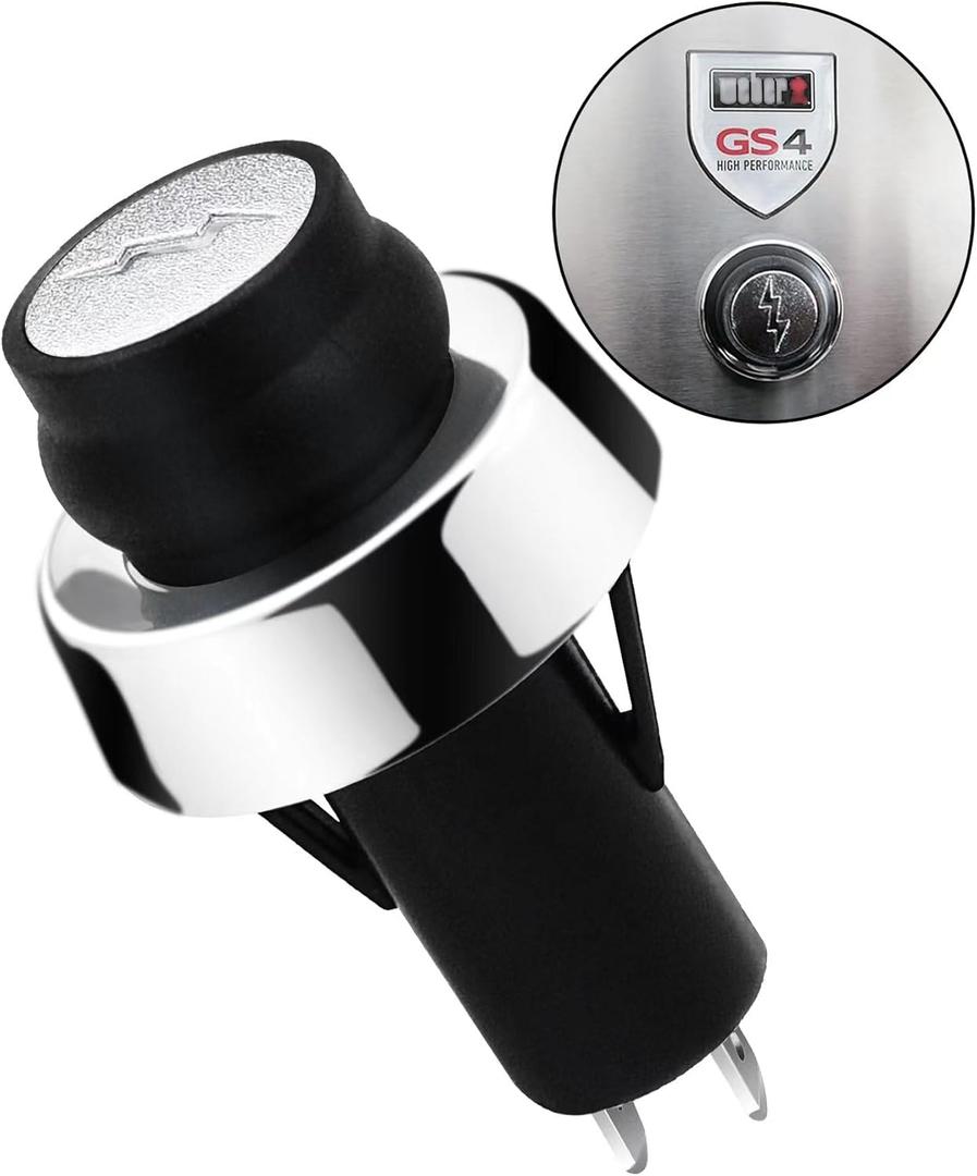 66220 Igniter Switch for Weber, GS4 Igniter Button for Weber Genesis II & Spirit II Grills (2017-Newer), as E/S-210 310 410 315 335 330 435, Grill Igniter Push Button Replacement for Weber 45010001