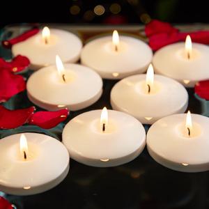 White Floating Candles 3 inch, 48 Pack Floating Candles 10 Hours Long Burning, Unscented Floating Candle for Centerpieces, Wedding, Christmas Lights, Romantic Night for Her/Him Set