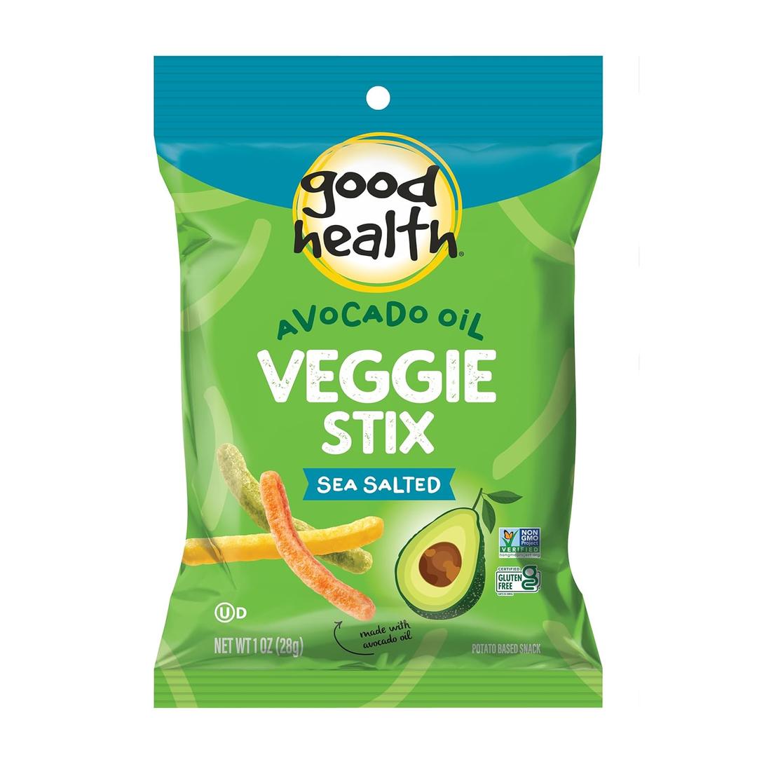 Good Health Crunchy Veggie Stix, Sea Salt (1 Oz Bags, 42 Count) Gluten Free Snacks, Great for Lunches or Snacking on The Go, Packed with Vitamins and Nutrients, BBD: Apr/13/2026