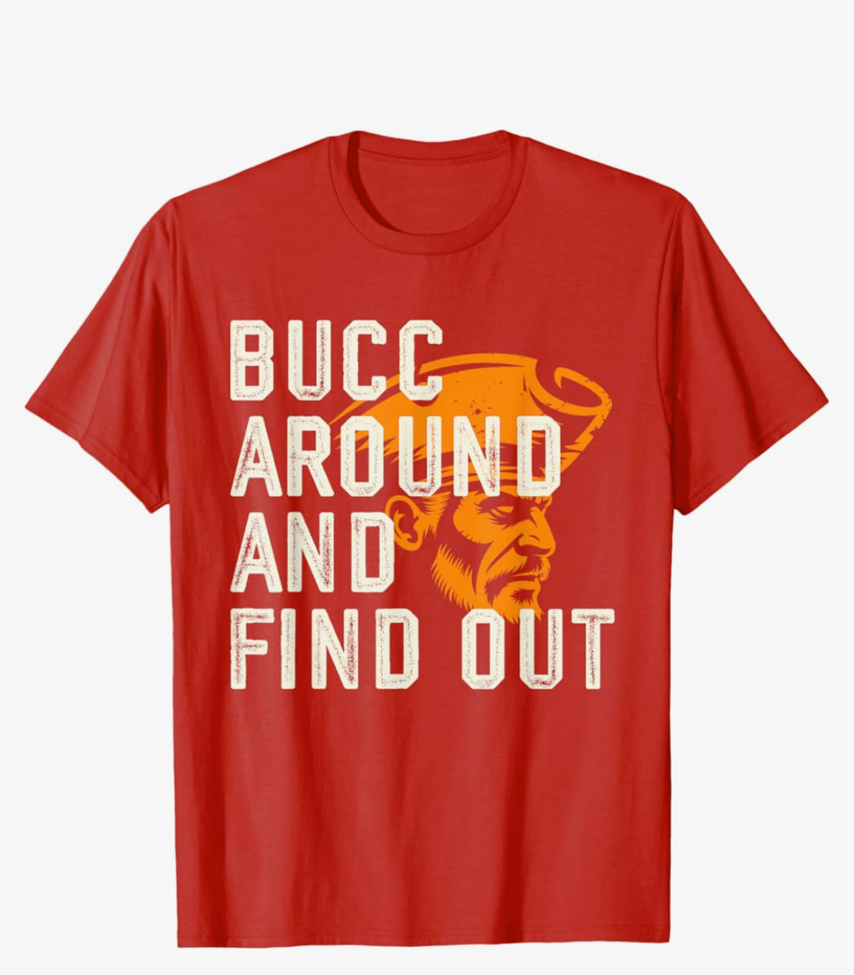 Brand: Buccaneer Humor Designs Bucc Around and Find Out Vintage Funny Humor T-Shirt, Size Medium
