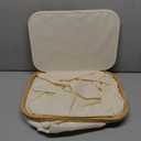 LONBET Laundry Basket with Lid, Made from Breathable Fabric | Aesthetic Clothes Hampers for Laundry with Side Handles & Sturdy Bamboo Frame (40 Gallons - Double, Beige)