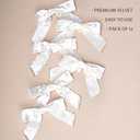 2 x LaRibbons 12 Pack Ivory Velvet Christmas Bows for Gift Wrapping, 4" x 3.74" Decorative Velvet Gift Bows with Twist Tie for Presents, Tree, Wreath & Holiday Decorations