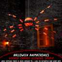 Halloween Decorations 5ft Giant Light Up Spider, 60inch Scary Spider with 56 LED Light, Timer, Creepy Spooky Decor, Glowing Eyes, Haunted Horror Prop for Spiderweb, Indoor, Outdoor, Yard (Orange)