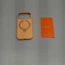 TORRAS Q3 Silicone 360 Spin for iPhone 17 Pro Case with Stand, Fit for MagSafe, Magnetic Ring Stand with Camera Control, Liquid Silicone Rubber Soft Phone Case for iPhone 17 Pro 6.3'', Pastel Orange