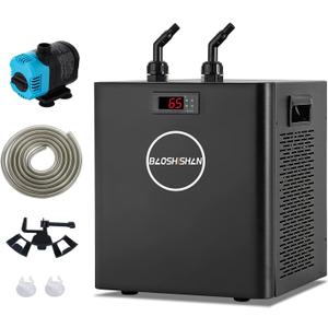 BAOSHISHAN Aquarium Chiller 79 gal, 1/3 HP Water Cooler, Special Quiet Design Refrigeration Compressor for Hydroponics, Axolotl, Coral Reef, Fresh & Salt Fish Tank (79gal/300L)