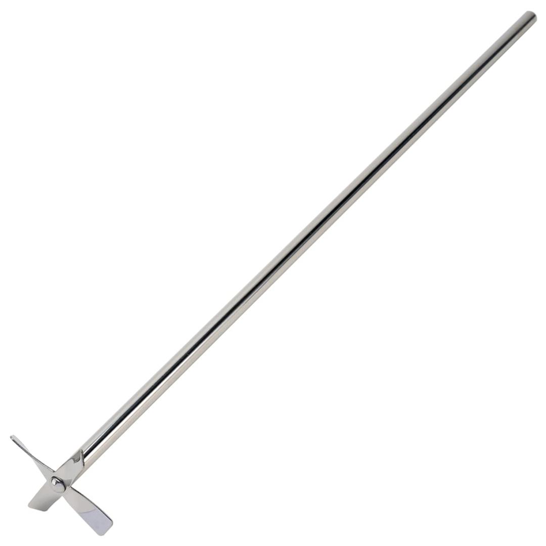 ONiLAB 18900071 316L Stainless Steel 4 Bladed Propeller Stirrer 50 mm Stirrer Diameter, 8 mm Shaft Diameter, 400 mm Shaft Length
