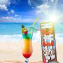 ALINK 50 Umbrella Parasol Drinking Straws, Hawaiian Beach Cocktail Luau Party Decorations Supplies