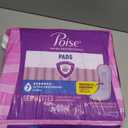 Poise Incontinence & Postpartum Pads for Bladder Leaks, 7 Drop Ultra Absorbency, Long Length, 39 Count