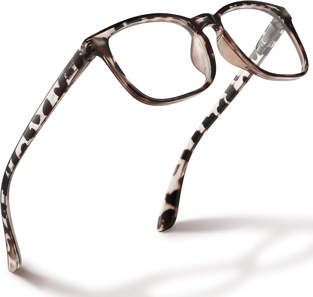 CCVOO Reading Glasses for Women/Men, Eyeglasses, Blue Light Readers for Women/Men, Computer Eye Glasses, Cheaters (Coffee), 2.5