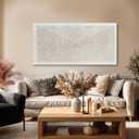 YLLTIEM Hand Painted Textured Geometric Wall Art 24x48 Inch, White Cream Ivory Abstract Canvas Wall Art, Large Horizontal Beige Neutral Wall Decor for Living Room, Bedroom, Office, Modern Wall Decor