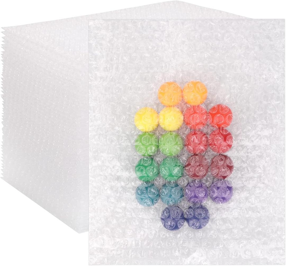 50Pcs Bubble Out Bags Pouches 8"x 10" Bubble Pouches Cushioning Packaging Bags, Double Walled Cushioning Bags Thickening Shockproof Foam Bags for Moving, Shipping, and Storage