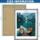 Hongkee 18x24 Frame Set of 2, Rustic Grey Wood Style - Display 18 x 24 Poster without Mat or 16x20 Picture with Mat, Wall Mounting Horizontal and Vertical