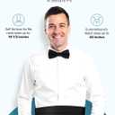 S.H. Churchill & Co. Men's Formal Satin Bowtie and Cummerbund Set (Black)