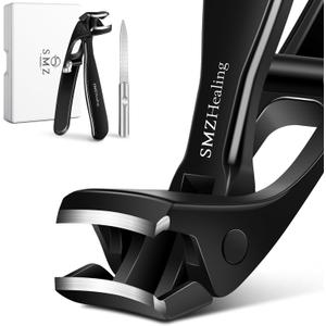 3 x Toenail Clippers for Men Thick Nails, Angled Head Toe Nail Clippers for Thick Nails for Seniors, Wide Jaw Opening Toenail Clippers Heavy Duty Fingernail Clipper