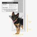 Hakuna Pets V2 Patio Pet Door Screen Insert Panel for Sliding Doors, Fits Door Track Min Ht 62.99" to Max Ht 84.25",UV Resistant Mesh, Locking Magnetic Dog Door, Easy Install and Removal, Large, White