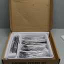 60-Piece Black Silverware Set with Organizer, AIVIKI Stainless Steel Flatware for 12, Cutlery Utensil Set for Home Restaurant, Tableware Includes Knife Fork Spoon Set, Mirror Polished