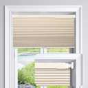 LazBlinds Cordless Cellular Shades, No Tools No Drill Light Filtering Honeycomb Shades Pleated Blinds for Windows, 31'' W x 64'' H, WHITE