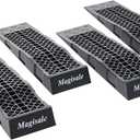 Magisale Low Profile Plastic Car Service Ramps 6 Ton Heavy Duty Truck Vehicle Ramps for Oil Changes& Maintenance- 4 Pack