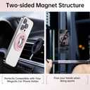 SYNCWIRE Magnetic Phone Ring Holder for MagSafe, 360 Rotation Cell Phone Grip Stand Finger Ring Kickstand Two-Sided Magnet Compatible with iPhone 17 Pro Max 16 15 14 13 12 MagSafe Accessories