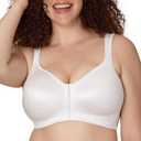 Playtex Women's 18 Hour E52E Front Close Wireless Bra, Single or 2-Pack (White), 42DD