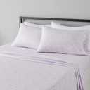 Amazon Basics Lightweight Super Soft Easy Care Microfiber Bed Sheet Set with 14" Deep Pockets - Full, Lavender Paisley